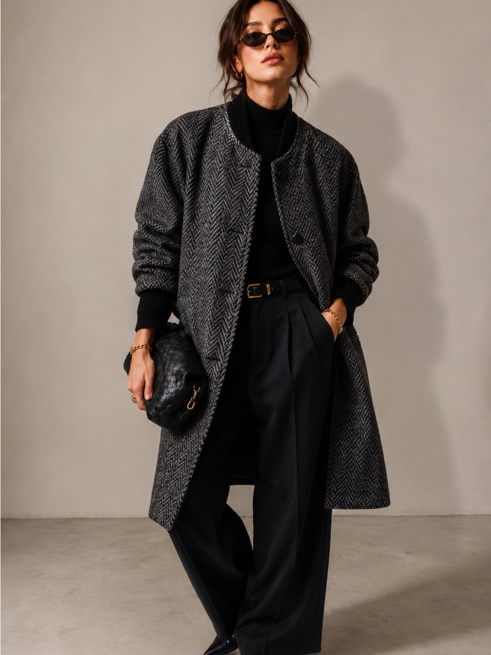 DONNYBROOK Vintage Retro Women’s Dress Coat Size 8 Gray/Black